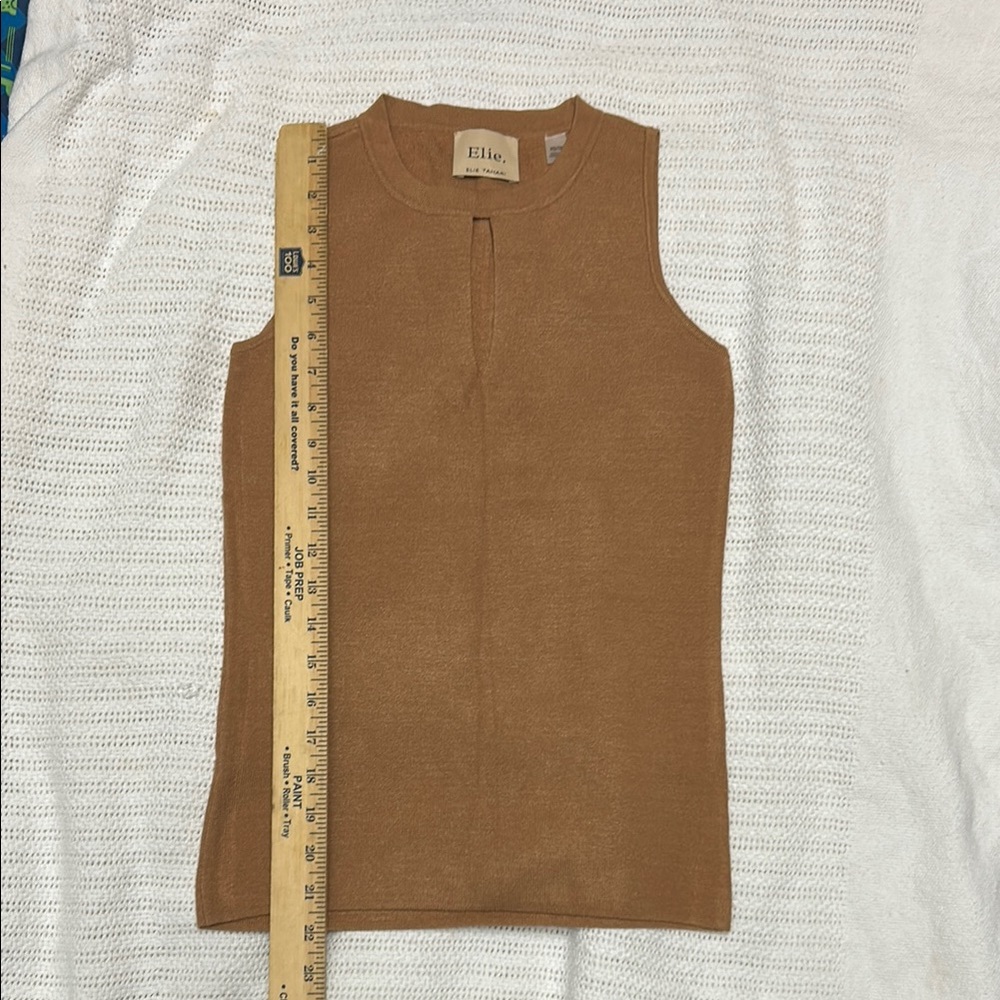 Elie Tahari Camel Sleeveless Top